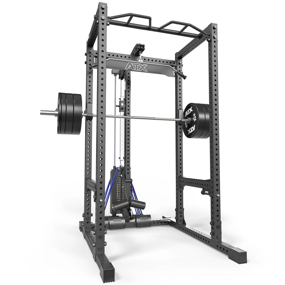 ATX® Power Rack PRX - 780 mit Latzug - 125 kg Steckgewichte - Power Rack mit Kabelzug